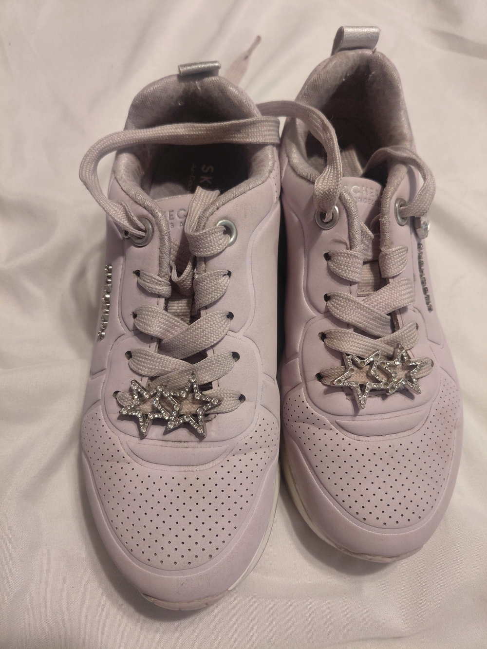 Skechers Girls Lavender Star-Embellished Sneakers